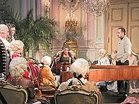 Naten filmu "Po stopch skladatel - Wolfgang Amadeus Mozart" v Zrcadlovm sle zmku esk Krumlov, foto: Lubor Mrzek