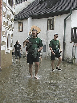 Povodeň v Českém Krumlově, 2002