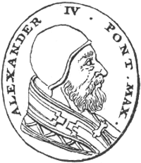 Medailon s podobou papee Alexandra IV.