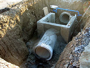 Keme 2005, rekonstrukce kanalizan st, Keme - kiovatka