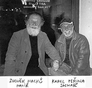 Zdenk Mack (mal) a Karel Peina (socha)