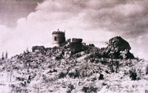 Vrchol Klet asi v roce 1918 - po odstrann polom.