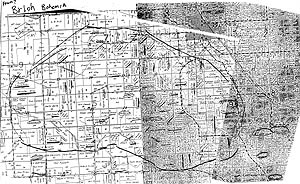 Mapa americkch usdlenc z Brloska z roku 1930