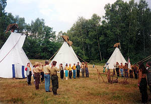 Skautsk tbor - nstup, skauti z Holubova 2000