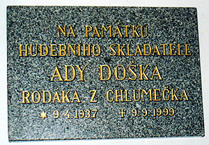 Keme - Pamtn deska hudebnho skladatele Ady Doka, rodka z Chlumeka