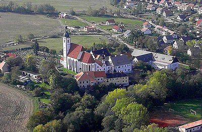 Kostel v Kjov, leteck pohled