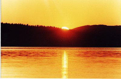Lipno, zpad slunce, foto: Ji Semeck ml.