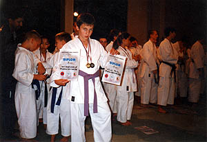 Martin ebesta ze Keme po vtzstv Krajskho peboru v karate