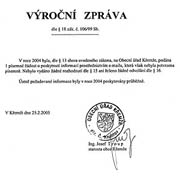 Vron zprva O Keme za rok 2004