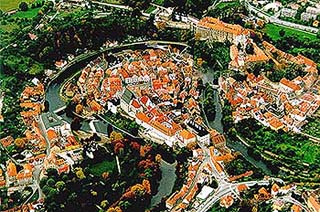 esk Krumlov, meandr eky Vltavy, foto: V.imeek