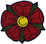 Five-petalled red rose - the coat-of-arms of the Rosenberg family