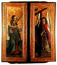Zátoň, skládací oltář z konce 15. století, sbírkový fond Okresního vlastivědného muzea v Českém Krumlově