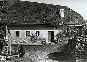 Rodný domek Adalberta Stiftera v Horní Plané, historické foto