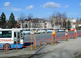Bus station in esk Krumlov, foto: Lubor Mrzek