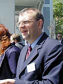 Ministr kultury Polské republiky Kazimir Ujazdovsky během návštěvy zámku Český Krumlov 10. května 2001, foto: Lubor Mrázek