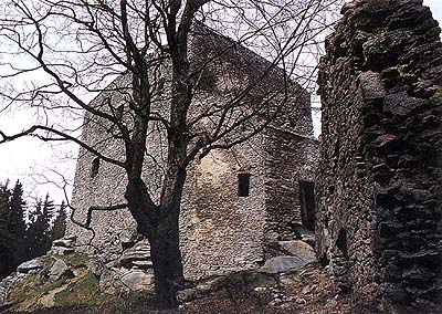 Vítkův Hrádek, pohled na obytnou věž