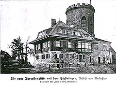 Kle, Tereziina chata na vrcholu hory, historick foto 