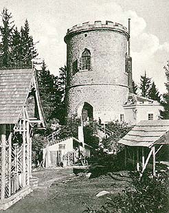 Rozhledna na Kleti, hist. foto, sbrkov fond Okresnho vlastivdnho muzea esk Krumlov, foto J. Seidel, 1910