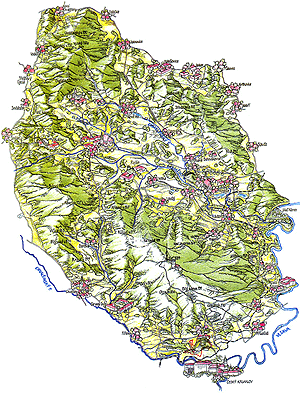 Landkarte des Landschaftsschutzgebietes Blansk les