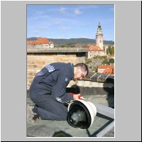 Webová kamera SONY během instalace, foto: Lubor Mrázek